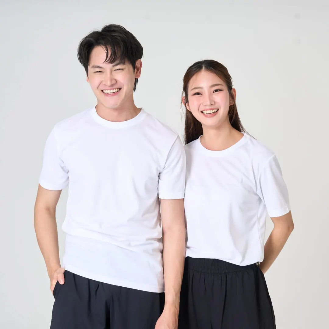 เสื้อคอกลม สีขาว